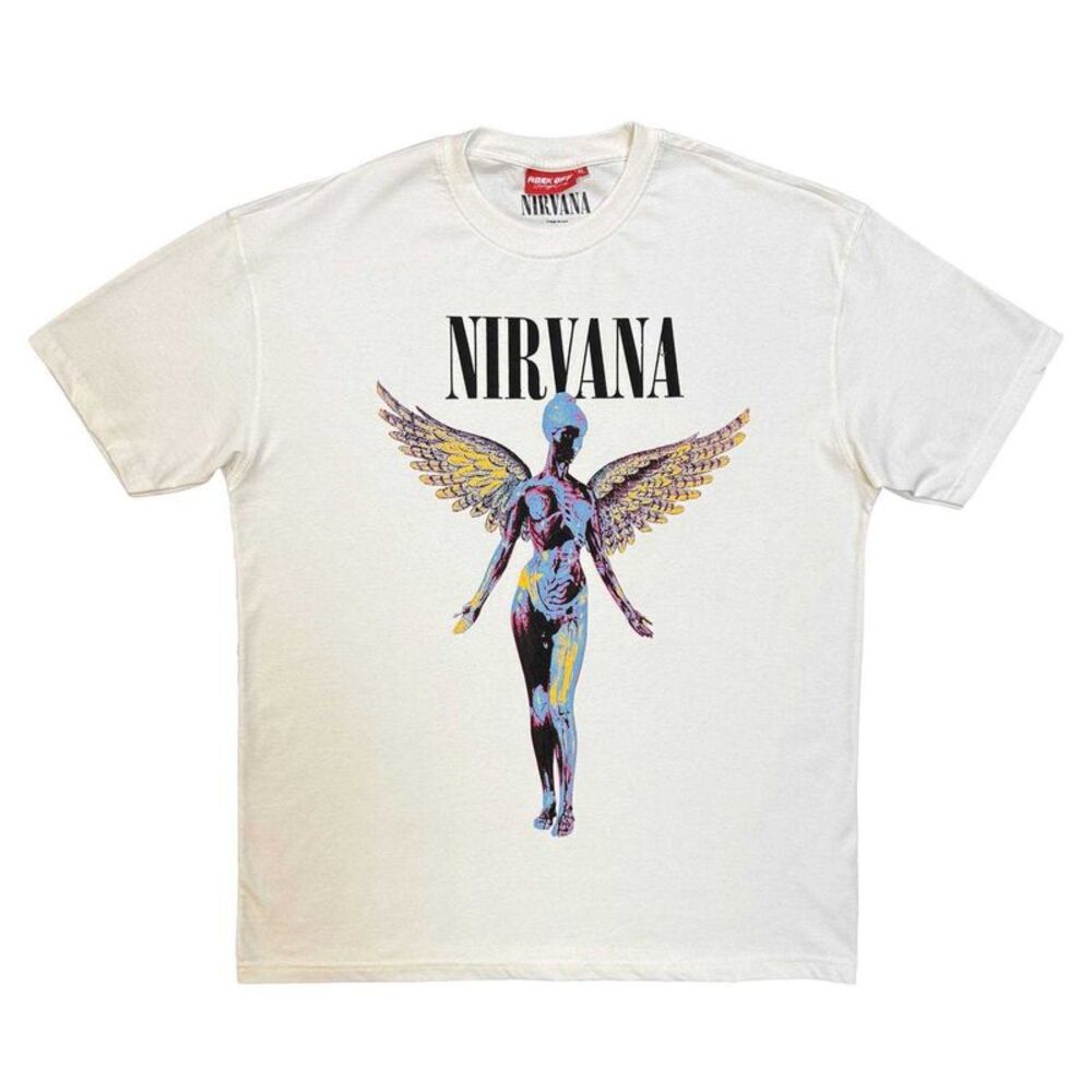 Nirvana Womens/Ladies Unplugged In Utero Angel T-Shirt / Natural